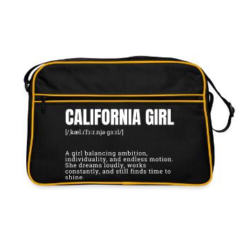 California Girl: Ambition and Individuality - Retro Bag - black/gold - Front