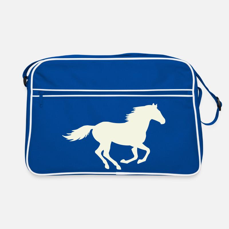 Jumping Stallion Silhouette Retro Bag