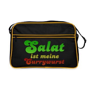 Salat ist meine Currywurst - Sac Retro - noir/or - Devant