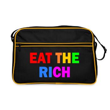 Eat the rich - Retro Bag - black/gold - Front
