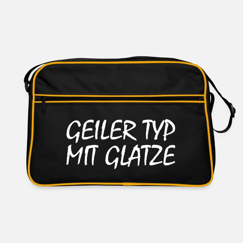geiler typ mit glatze Retro Tasche