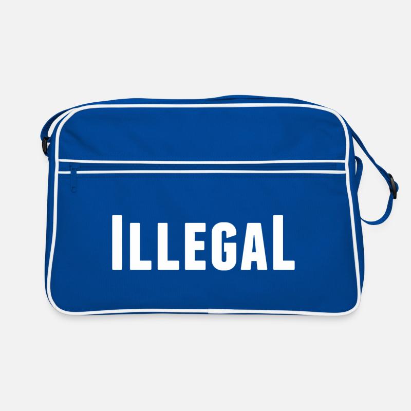 illegal gesetzlos gesetzwidrig ungesetzlich Retro Tasche