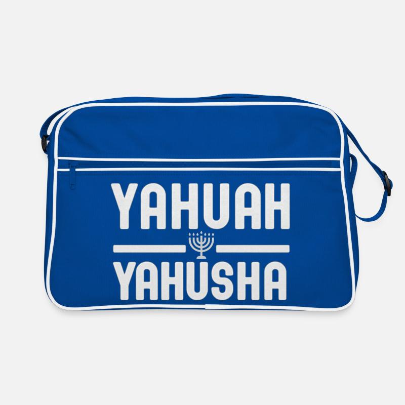 Lettrage Yahuwah Yahusha avec Menorah Sac Retro