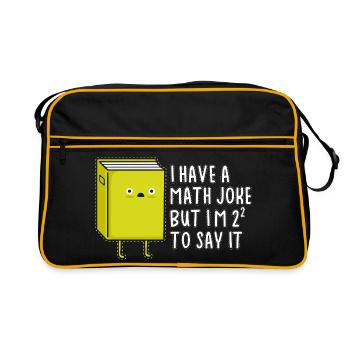 Math Nerd Students University Professor Mathematics - Retro Bag - black/gold - Front