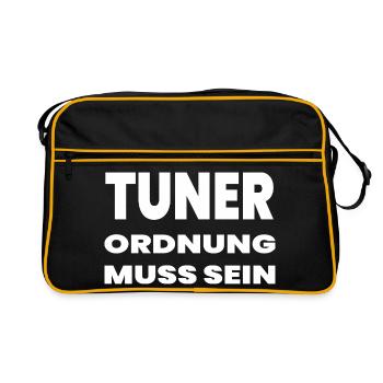 Tuner - Retro Tasche - Schwarz/Gold - Vorne