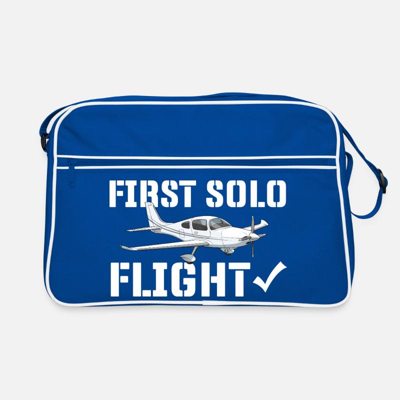 First Solo Flight Aviation Humor Pilot Student  Retro Bag