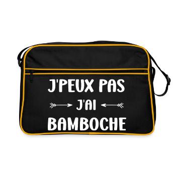 I can't, I messed up - Retro Bag - black/gold - Front
