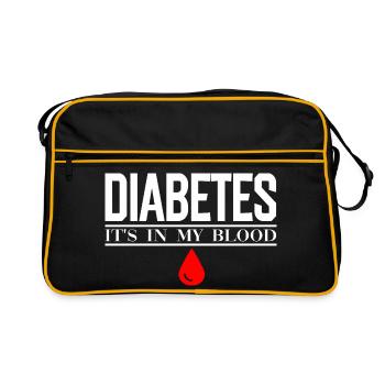 Diabetes Bloodline Drop Graphic - Retro Bag - black/gold - Front
