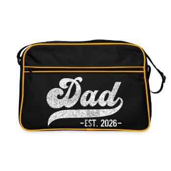 Père établi en 2026 Nouveau Papa en 2026 - Sac Retro - noir/or - Devant