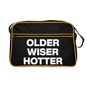 PLUS VIEUX, PLUS SAGES, PLUS CHAUDS, MATURES ! CADEAU D’ANNIVERSAIRE - Sac Retro - noir/or - Devant