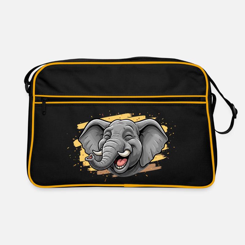 Dessin animé de l’Éléphant Rieur Sac Retro