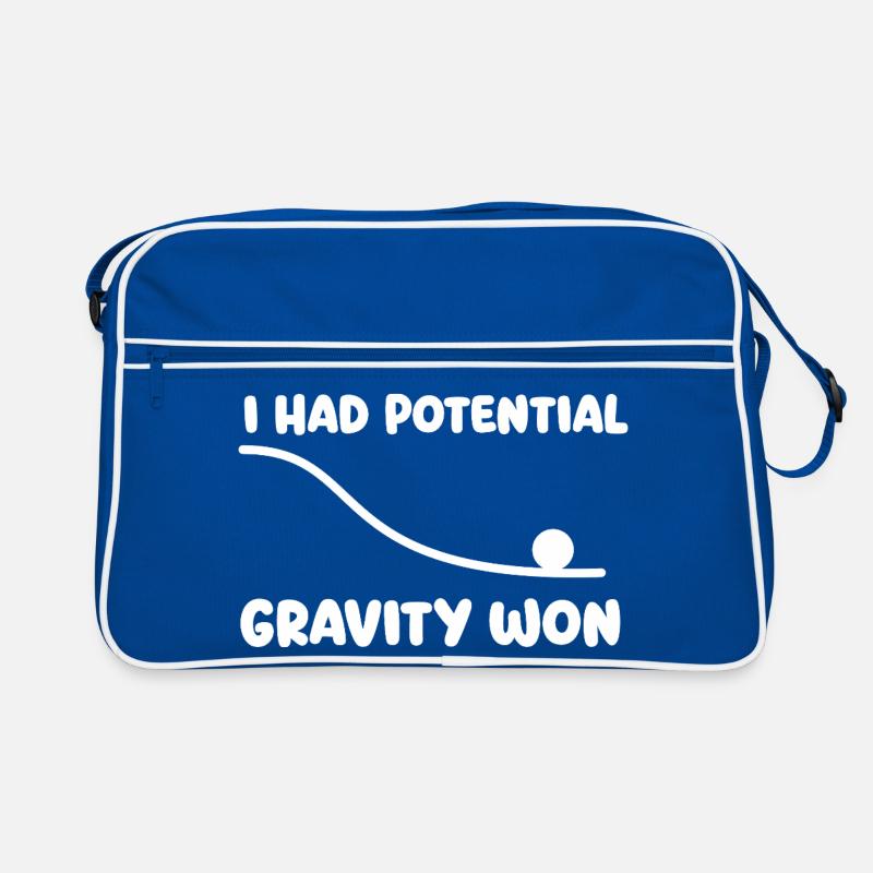 I Had Potential Gravity Won Physics Pun Humor Retro Bag