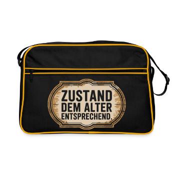 Zustand Dem Alter Entsprechend Oldtimer Geburtstag - Retro Tasche - Schwarz/Gold - Vorne