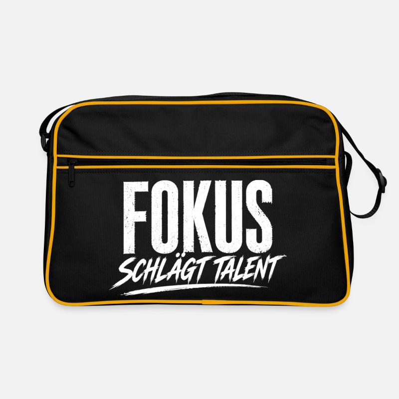 Focus beats talent Retro Bag