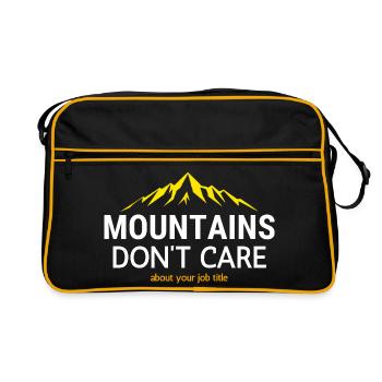 Mountains know no title - Retro Bag - black/gold - Front