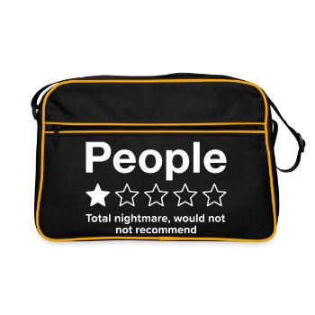 People One Star Total Nightmare - Retro Bag - black/gold - Front