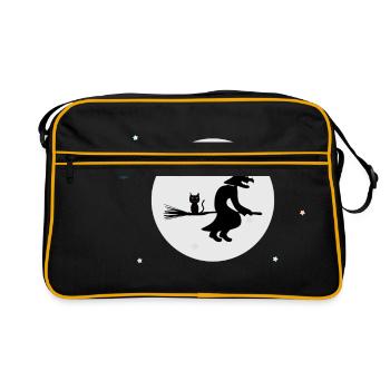 Die Hexe / Die Hexe - Retro Tasche - Schwarz/Gold - Vorne