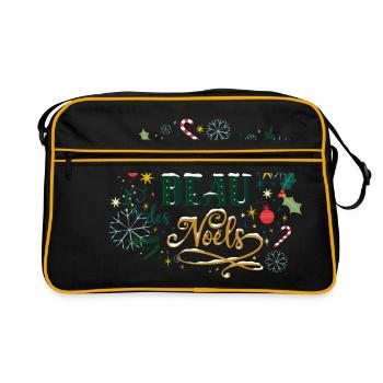 Vivez le plus beau des Noëls ! Décoration magique - Sac Retro - noir/or - Devant