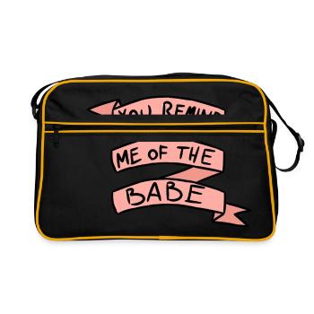 You Remind Me Of The Babe - Retro Bag - black/gold - Front