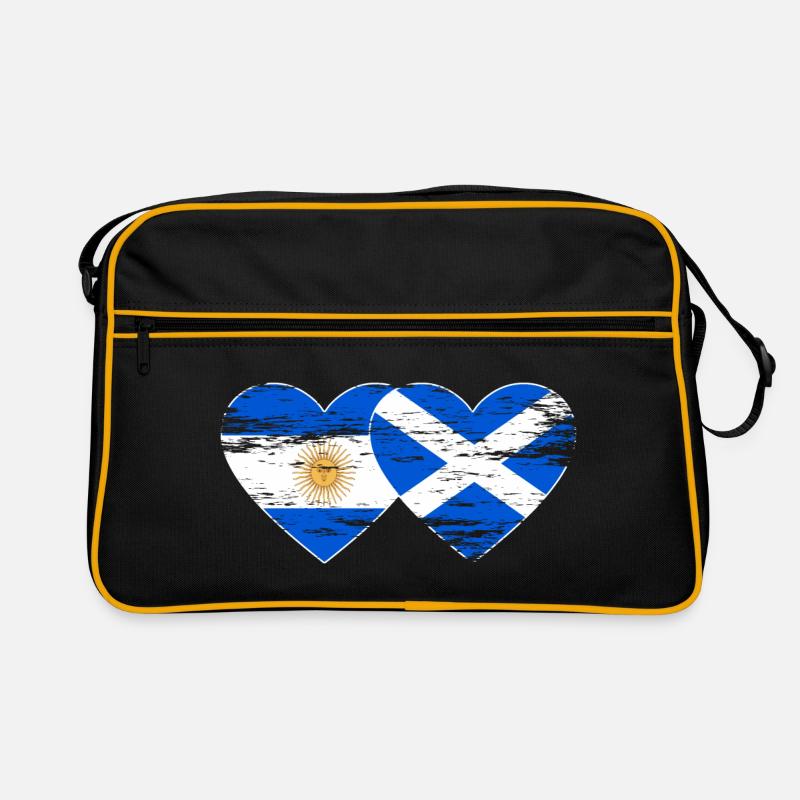 Drapeau de l’Ecosse de l’Argentine Coeur Utilisé Sac Retro