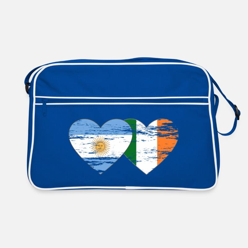 Drapeau de l’Argentine et de l’Irlande utilisé Sac Retro