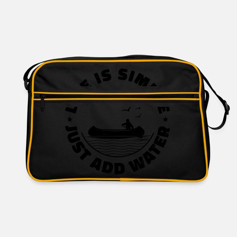 Life Can Be Simple Just Add Water Kayaking Paddle Retro Tasche