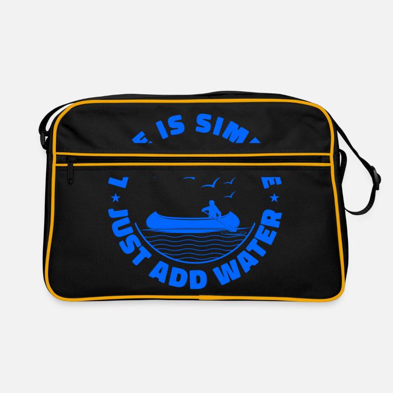 Life Can Be Simple Just Add Water Kayaking Paddle Retro Tasche