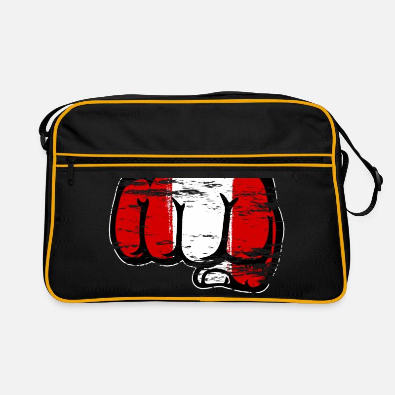 Peru Flagge Faust Hand used Retro Tasche