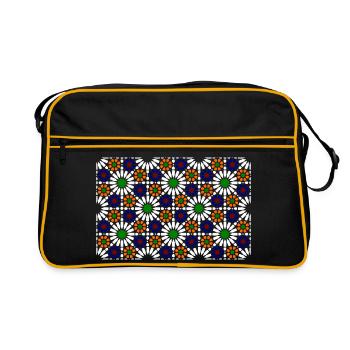 Mosaïque mauresque (sombre) - Sac Retro - noir/or - Devant