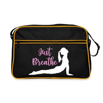 Idée cadeau de yoga - Namaste - Sac Retro - noir/or - Devant