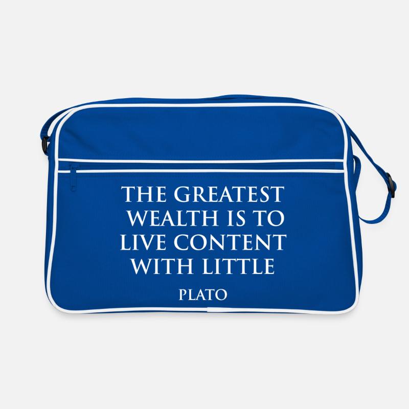 Conception de citation de Platon avec une typographie audacieuse Sac Retro