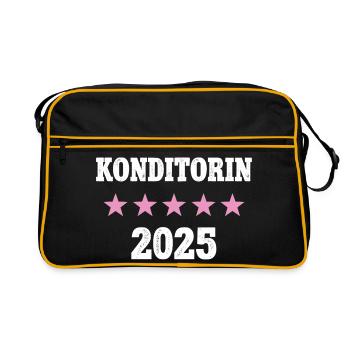 Pastry Chef 2025 New Job Work Training Apprenticeship - Retro Bag - black/gold - Front