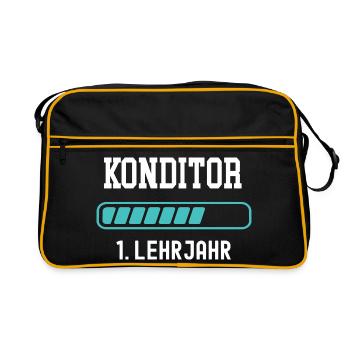 Confectioner training 1 year of apprenticeship 1st year of training - Retro Bag - black/gold - Front