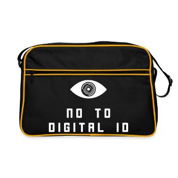 No to Digital ID - Retro Bag - black/gold - Front