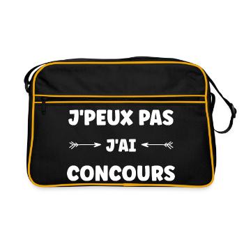 J'peux pas j'ai concours - Sac Retro - noir/or - Devant