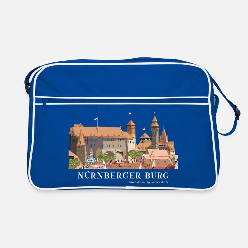 Dessin à la main du château de Nuremberg Sac Retro