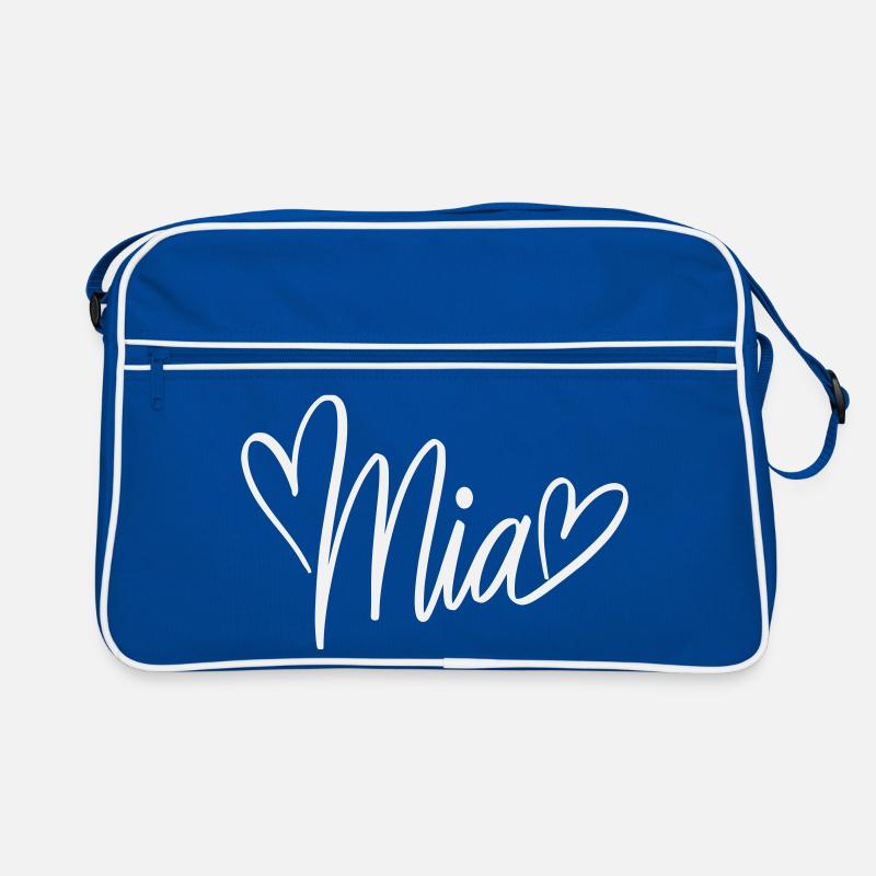 Mia Conception de Noms avec Cœurs Sac Retro