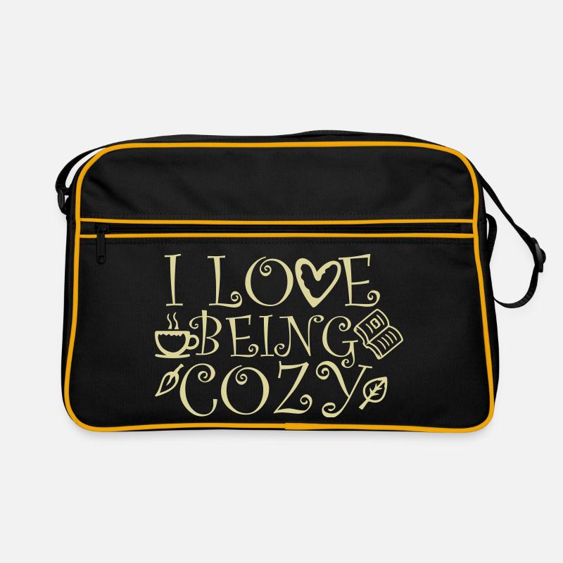 I Love Being Cozy Gemütlichkeit Zuhause Entspannt Retro Tasche