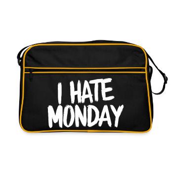 I Hate Monday Divertente Funny - Retro Bag - black/gold - Front