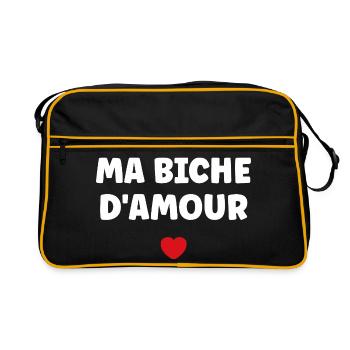 Ma Biche d'Amour Coeur Rouge - Sac Retro - noir/or - Devant