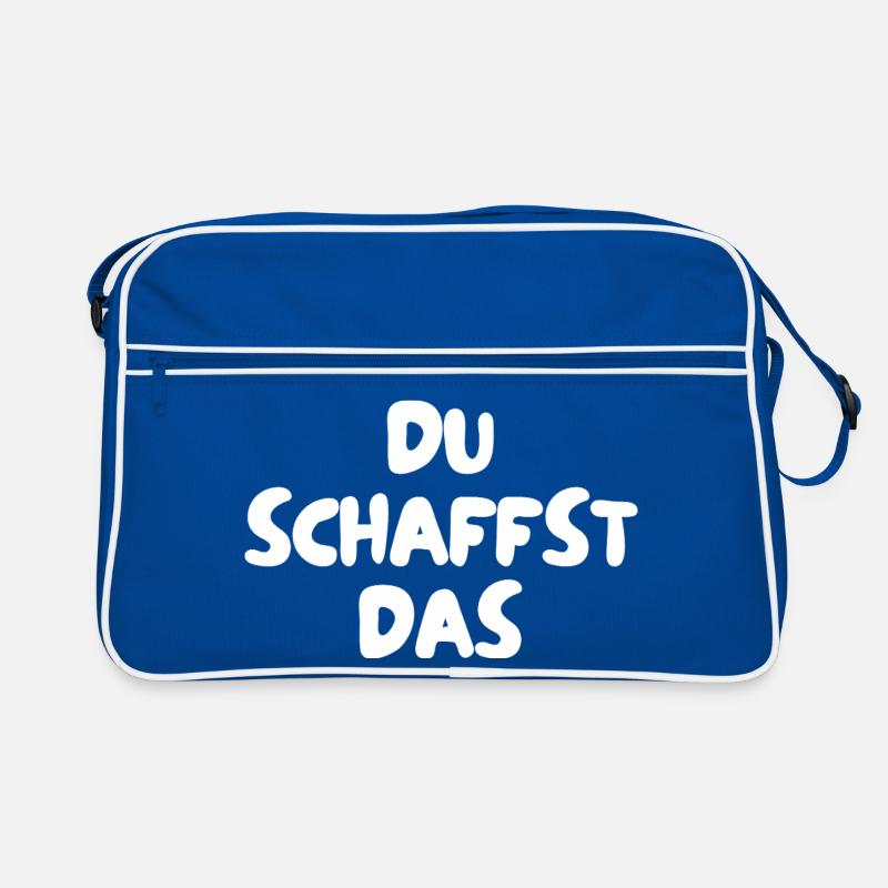 Du schaffst das Retro Tasche