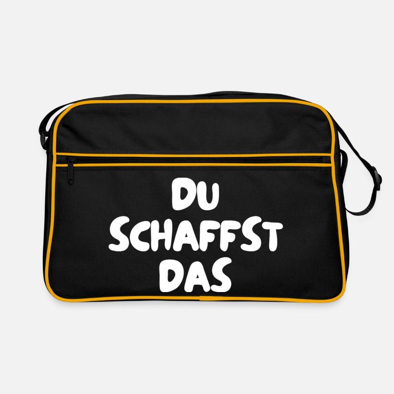 Du schaffst das Retro Tasche