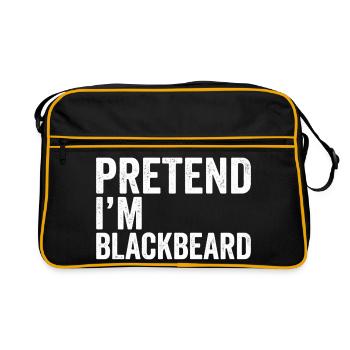 Fais comme si j’étais Barbe Noire. - Sac Retro - noir/or - Devant