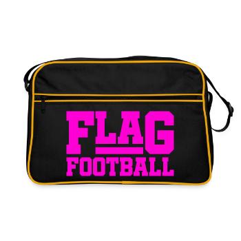 Flag Football for Girls and Women - Retro Bag - black/gold - Front