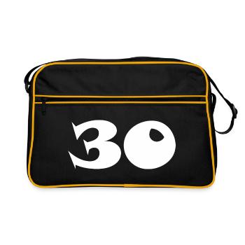 30 - Retro Tasche - Schwarz/Gold - Vorne