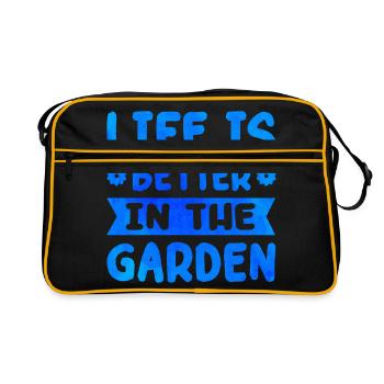 Life Is Better In The Garden Gardening Gardener Pl - Retro Tasche - Schwarz/Gold - Vorne