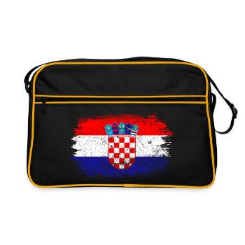 Croatia Crest Card Montage - Retro Bag - black/gold - Front