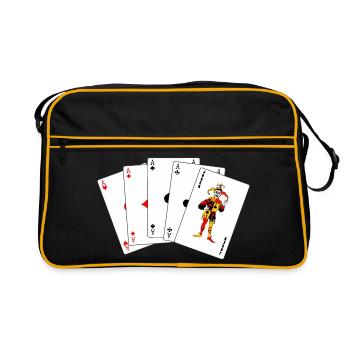 Cinq cartes Carré - Sac Retro - noir/or - Devant