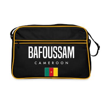Bafoussam Kamerun Kameruner - Retro Tasche - Schwarz/Gold - Vorne