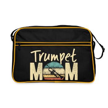 Trumpet Mom Retro Vintage Marching Band Design - Retro Bag - black/gold - Front